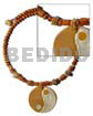 Robles wood beads choker wire