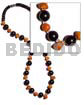 Black round buri beads