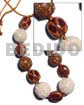 20mm 25mm round wrapped wood beads