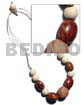 15mm buffed white wood beads