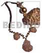 Brown natural wood beads