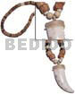 50mmx15mm cowrie shell fang pendant