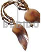 85mmx40mm carabao amber horn leaf