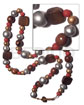 Asstd. wood beads in natural