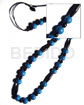 12mm bright blue wood bead