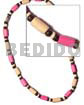 Bleach pink wood tube 4-5mm