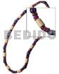 Wood tube oval blue