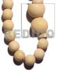 Natural white wood round beads
