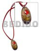 Laminated cowrie shell pendant in