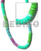 4-5mm coco heishe mint green neon