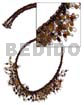 Glass beads in dark brown
