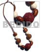 15mm buffed white wood beads