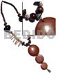 Round woods beads brown