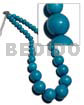 Aquamarine graduated wood beads 25mm 20mm 15mm 10mm 8mm