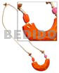 W=50mm orange hammershell pendant palmwood