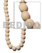 Natural white wood rounds beads