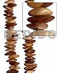 Robles slidecut wood beads 8mmx15mmx20mm