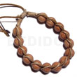 Palmwood round wood beads in
