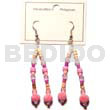 Pink dangling limestone beads