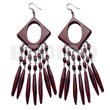 Dangling 35mm diamond reddish brown