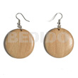 Dangling round 32mm natural wood