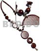 Round woods beads brown