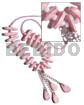 Pink glass beads