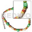 Yellored natural white green 4-5mm coco pokalet.