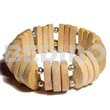 Natural wood elastic bangle