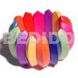 Elastic multicolored natural white wood