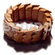 Palmwood heart elastic bangle