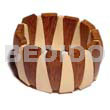 Elastic wood bangle bayong natural white