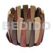 Elastic natural wood bangle