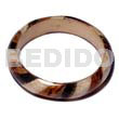 Wood bangle laminated buri raffia tinalak