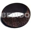 Natural wood bangle in black