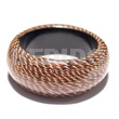 Chunky wooden bangle laminated