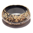 Chunky laminated crackled wooden bangle