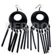 Dangling 50mm round natural black