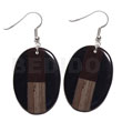 Dangling oval 40mmx30mm black resin