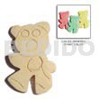 Natural white wood teddy bear