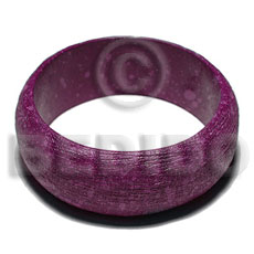 h=30mm thickness=10mm inner diameter=65mm nat. wood bangle in marbled texture brush paint / violet tones - Wooden Bangles