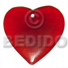 red heart horn 40mm - Horn Pendant Bone Pendants