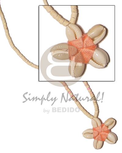 4-5mm coco pokalet bleach  orange double sided sigay pendant - Home