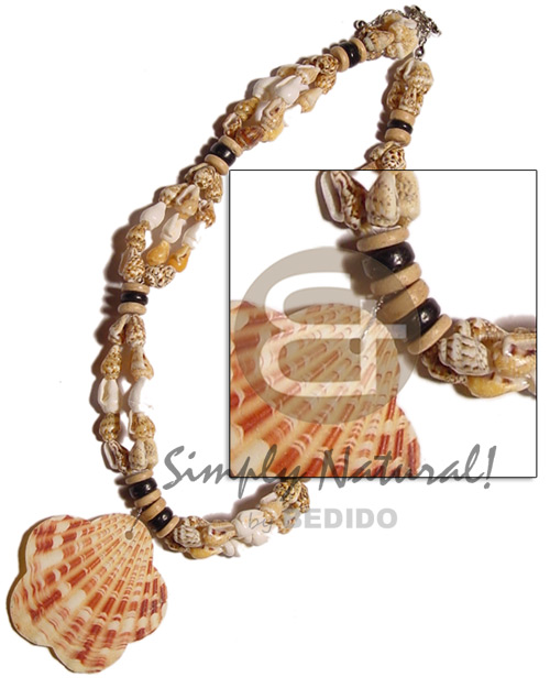 tiger nassa  scallop pigtim pendant - Home